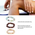 thumbnail image 4 of 3 Anillos Con Cuentas De Cristal, Anillos De Piedra Con Cuentas De 0,16 Pulgadas De Diámetro, Pulseras De Macramé Elásticas Ajustables Para Mujeres, Joyas Para Aliviar La, 4 of 7