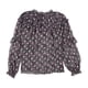 thumbnail image 2 of Blusa estampada con Cuello alto INC para mujer negro grande, 2 of 2