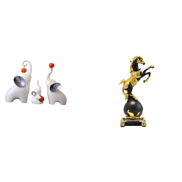 Esculturas de elefantes,Estatuas de elefantes,decoración del hogar,artesanías de cerámica,Figura de escritorio,Estante de estatua de caballo para escritorio,oficina,decoración del