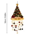 thumbnail image 5 of Clearance! Lighted Green Christmas Tree Hanging Chandelier Decoration with LED Lights, 19.68", 5 of 7