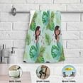 thumbnail image 4 of Cute Hawaiian Mermaid Hand Towels for Bathroom, Tropical Leaves Floral Kitchen Towel 2 PCS Ultra Soft and Highly Absorbent Decorative Fingertip Face Bath Towels for Spa & Hotel, 28.3"x 14.4", 4 of 4