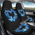 thumbnail image 4 of XYZCANDO Blue Heart Butterfly Pattern Vehicle Seat Covers Removable Non Slip Car Seat Cover Front Car Seat car Front Seats, Thick Stretchy Auto Truck, 4 of 10