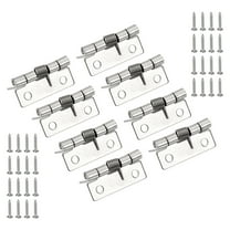 Uxcell 1.5" Spring Loaded Hinges Self Closing Door Hinges 304 Stainless Steel Small Door Hinges with Screws, 8 Pcs