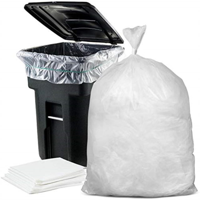 95 Gallon Large Capacity Trash Bags Black Plastic Garbage Can Bag Leak Proof 