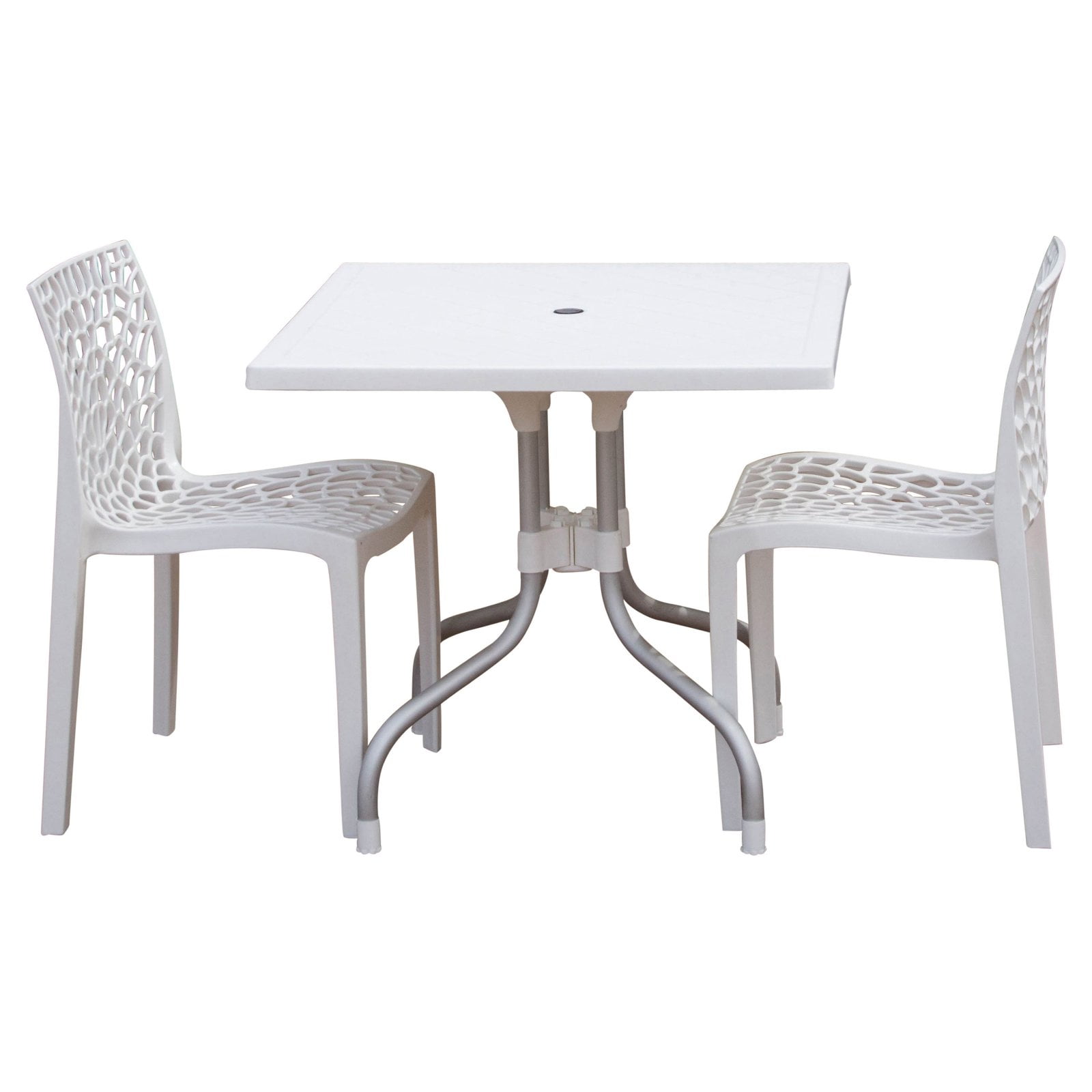 Strata Furniture Lyra Resin Patio Bistro Set with Karissa Chairs