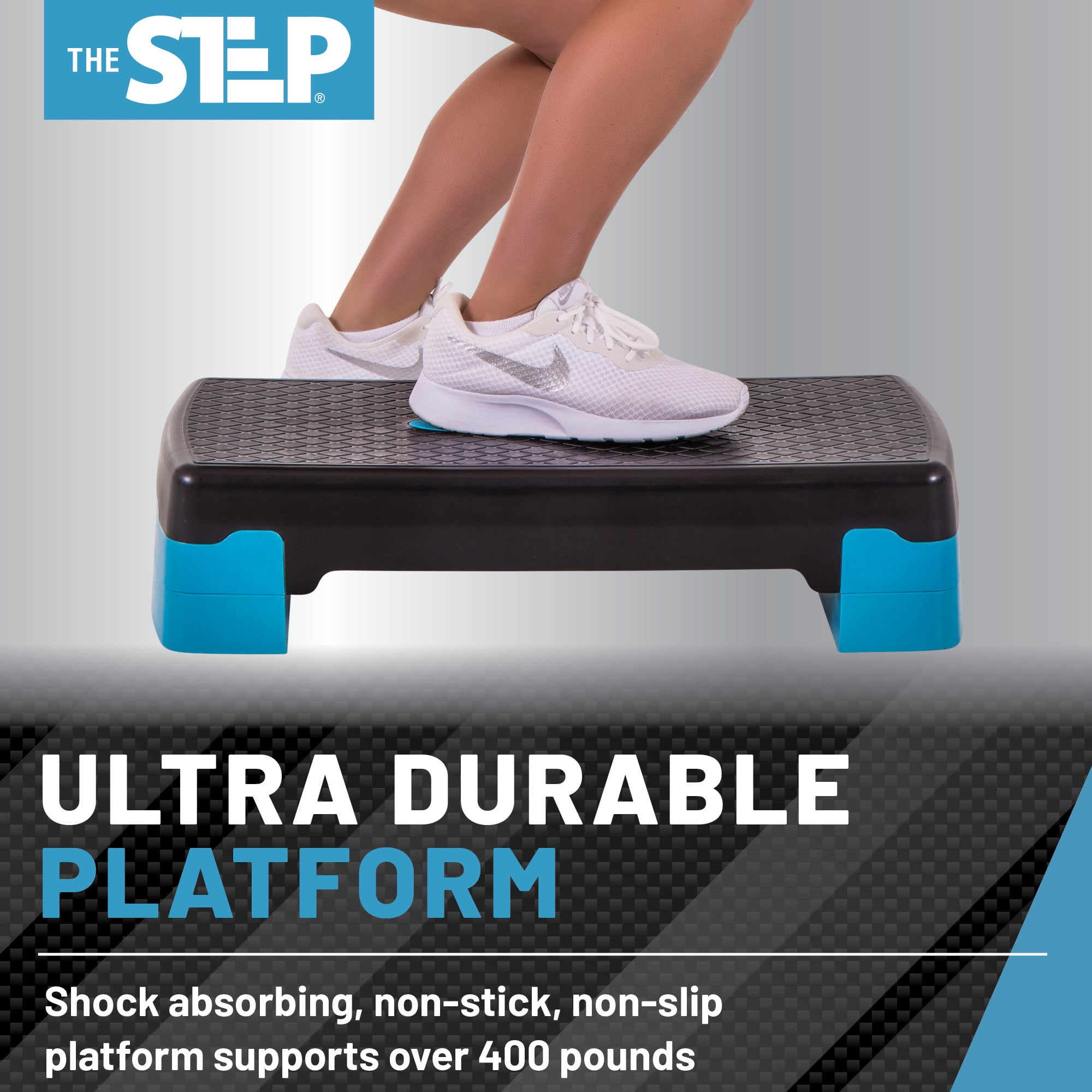 The Step - Adjustable Aerobic Step Platform for Cardio and Strength Training