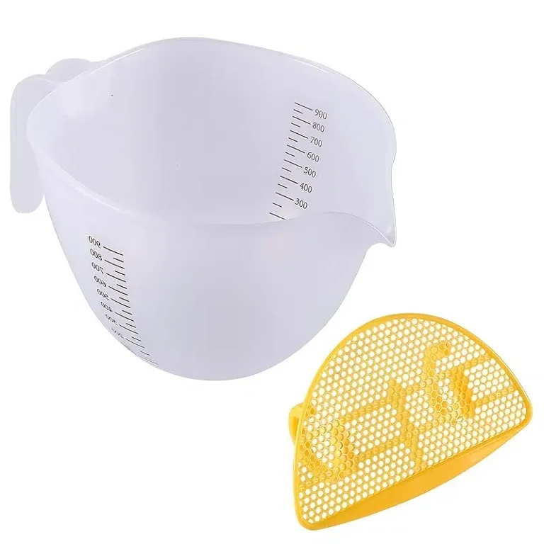 1pc Measuring Cup, Filter Measuring Cups, Liquid Measuring Cups, Large  Capacity Transparent Stirring Egg Strainer Bowl With Ergonomic Handle,  Kitchen Tools 