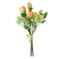 thumbnail image 1 of Artificial Flower Bouquet Wedding Party simulation floral Simulation Floral Decor Home Decoration Fake Flower, Orange, 1 of 9