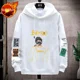 thumbnail image 3 of Sudadera con capucha de anime para hombre, estilo manga, con gráfico amarillo, estilo Harajuku, moda coreana, estética Y2k, vintage, S, para hombre, 3 of 5