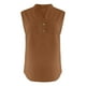 thumbnail image 4 of Camiseta sin mangas de verano para mujer, corte holgado, plisada, cuello en V, sin mangas, fluida, informal, 4 of 5