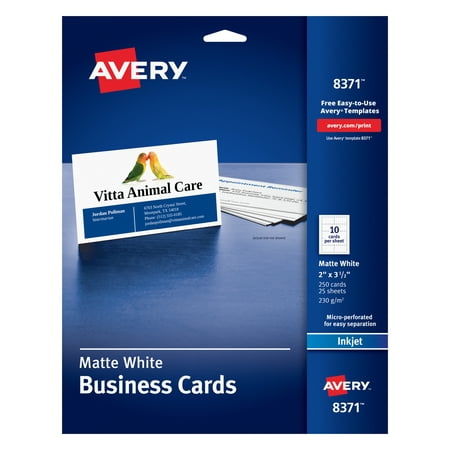 Tattoo Business Cards - Avery(R) Business Cards, Matte, Two-Sided Printing, 2