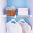 thumbnail image 2 of Extendable Cupboard Closet Shelf Adjustable Storage Rack Separator Wardrobe Divider Clothes Hanger Rail DIY Kitchen Bathroom Organiser Tension Rod, 2 of 5