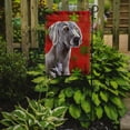 thumbnail image 2 of Carolines Treasures LH9341-FLAG-PARENT Weimaraner Red and Green Snowflakes Holiday Christmas Flag  multicolor, 2 of 3
