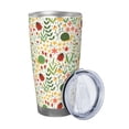 thumbnail image 2 of KLL Ladybug And Wild Flowers Print 40oz Stainless Steel Insulated Car Cup with Spillproof Lid - Keep Your Drink Hot or Cold on the Go-Straw Three-piece Set, 2 of 8