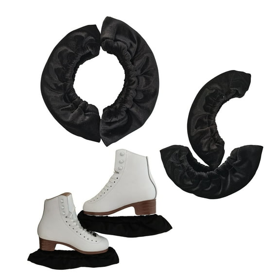 LIUHUO Ice Skate Blade Guards Cover Black Made of velvet Material Ice Skate Blade Protection