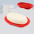 thumbnail image 4 of Non-Slip Silicone Soap Dish with Drain Holes for Bathroom or Shower,Red, 4 of 6