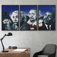 thumbnail image 2 of wall26 Framed Canvas Print Wall Art Set Einstein Gandhi Martin Luther King Graffiti &amp; Street Art Comic Book Illustration Modern Art Urban Portrait for Living Room, Bedroom, Office - 16"x24&q, 2 of 5