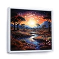 thumbnail image 2 of Designart "Oasis in the Desert Twilight I" Landscapes Floater Framed Wall Decor, 2 of 7