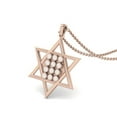 thumbnail image 2 of 1.2 Cts Pearl Open Star Valentines Day Gifts Pendant Necklace Dainty Charm 925 Sterling Silver Rose Vermeil, 2 of 3