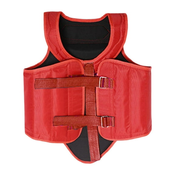 amleso Karate Chest Protector Armour for Adults Adjustable Lightweight Taekwondo Protector Vest for Sparring Training Kickboxing MMA Red