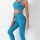 thumbnail image 2 of Conjunto De Yoga Traje deportivo sin costuras para mujer, 2 uds., traje deportivo bueno (azul lago L) Likrtyny Para Estrenar, 2 of 6