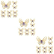 Eease 60 Pcs Butterflies Design 3D Patches Embroidered Butterflies Cloth Pastes Clothes Decor