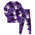 thumbnail image 6 of KPOPLK Halloween Pajamas Kid Girls Clothes Long Sleeve 2Pcs Tee/Pants Pjs Set Toddler Holiday Sleepwear Outfits,Size 6-7 Years, 6 of 9