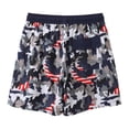 thumbnail image 7 of Tisuna Double Layer Swim Shorts For Mens Floral Print Elastic Waist Straight Leg Trunks With Pockets Comfort Fit Men'S Holiday Hawaii Board Shorts Blue Size L, 7 of 7