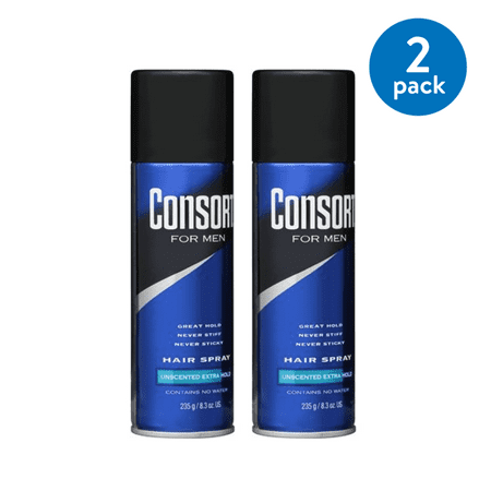 Consort for Men Unscented Extra Hold Hair Spray 8.3 oz. Aerosol Can (Pack of