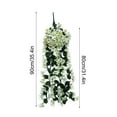 thumbnail image 3 of JeashCHAT Artificial Hanging Flowers Fake Hanging Plants Violet Vines Silk Orchid Spring Summer Floral Bouquets with Green Leaves for Wedding Porch Indoor Outdoor Garden Patio Decor, 3 of 6