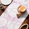 thumbnail image 3 of Table Runners 70 Inches Long Dress Scarves, Vintage Shell Pink Farmhouse Coffee/Dining/Kitchen Table Decor, Holiday Table Runner, Summer Ocean Coastal 13x70 Inch, 3 of 9