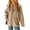 Pale Khaki, variant on SHEWIN Womens Sherpa Jackets Fuzzy Hooded Zip Up Coats Casual Solid Long Sleeve Fleece Shacket Jacket Outerwear with Pockets