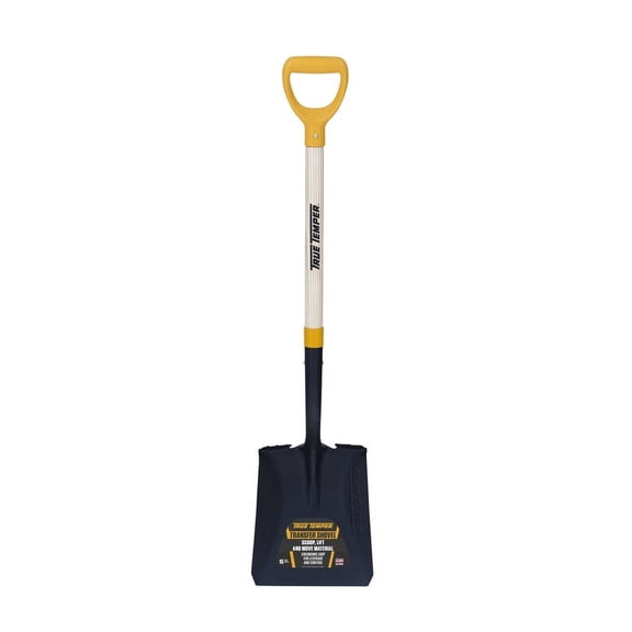 True Temper Square Point 42.5" Snow Shovel with Metal Handle