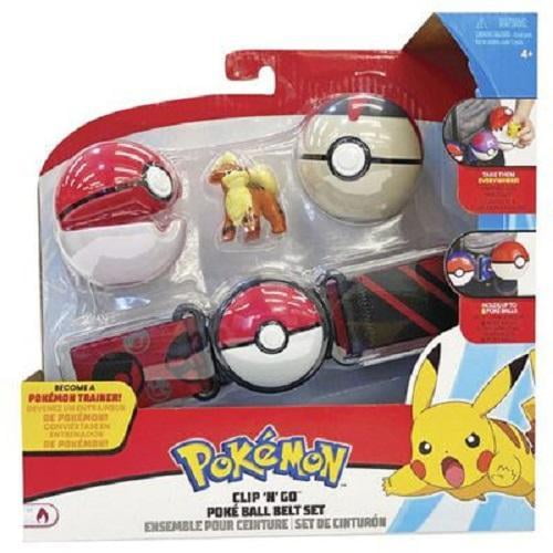 Pokemon - Clip 'N' Go Poke Ball Belt Set (Timer Ball - Poke Ball - Growlithe)