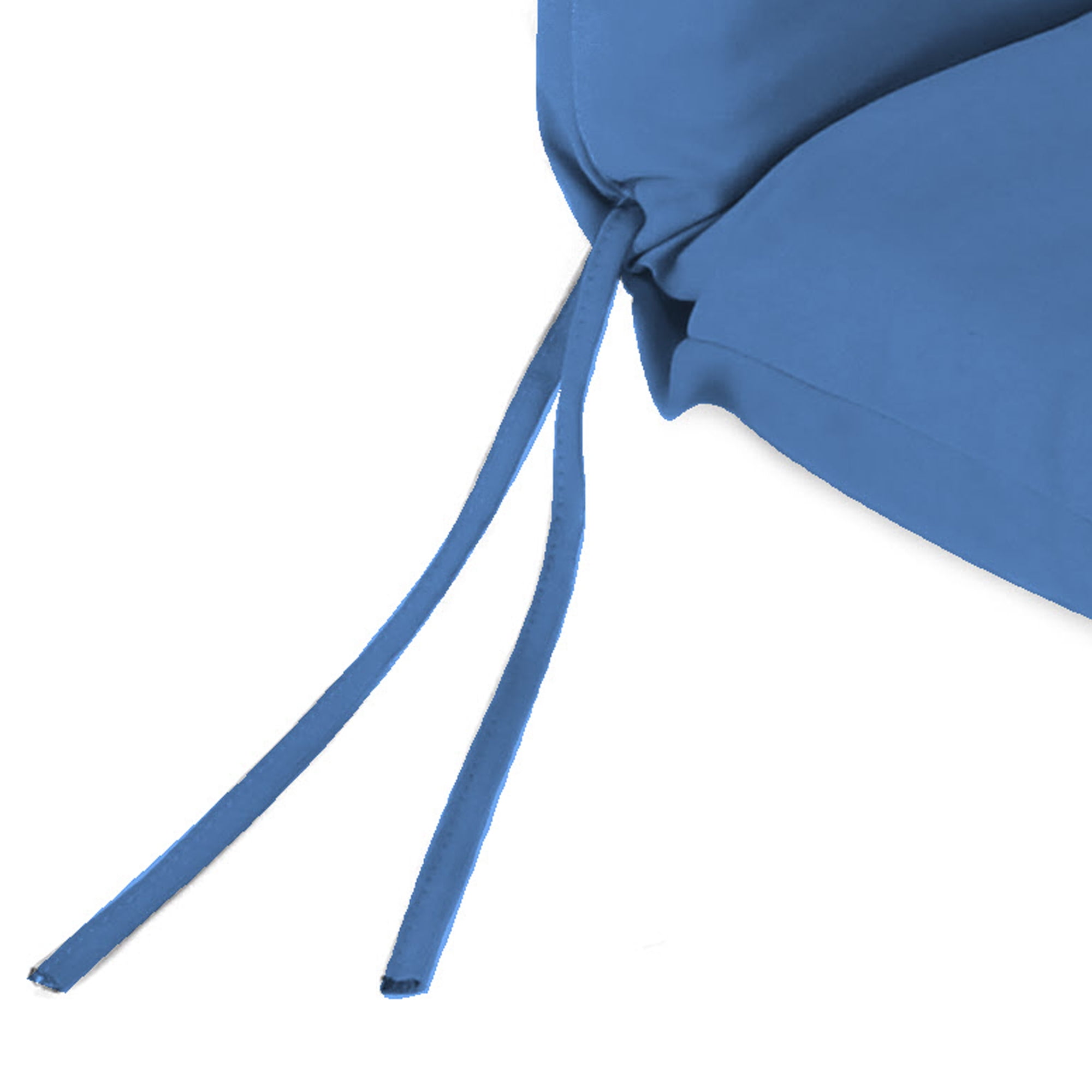 Jordan Manufacturing 44" x 22" Periwinkle Blue Solid Rectangular Outdoor Chair Cushion with Ties and Hanger Loop