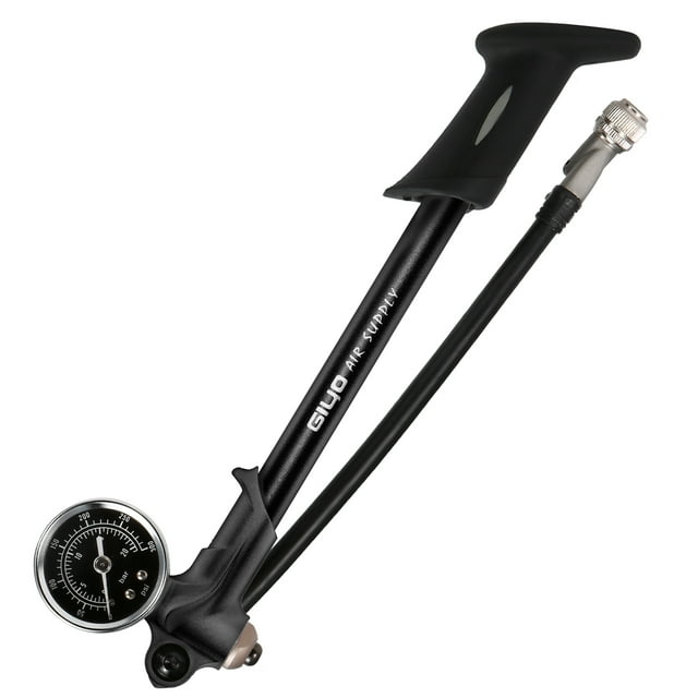 Bomba de bicicleta Bomba de suspensión delantera y horquilla delantera de 300PSI con manómetro Bomba GIYO Bomba de bicicleta