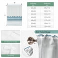 thumbnail image 6 of Blue Striped Balloon Curtains for Windows, Bedroom Curtains 54 Inch Length, Abstract Modern Geometric Stripes Tie Up Curtains Panels Thermal Insulated Bathroom Curtains Window 42"x54", 6 of 8