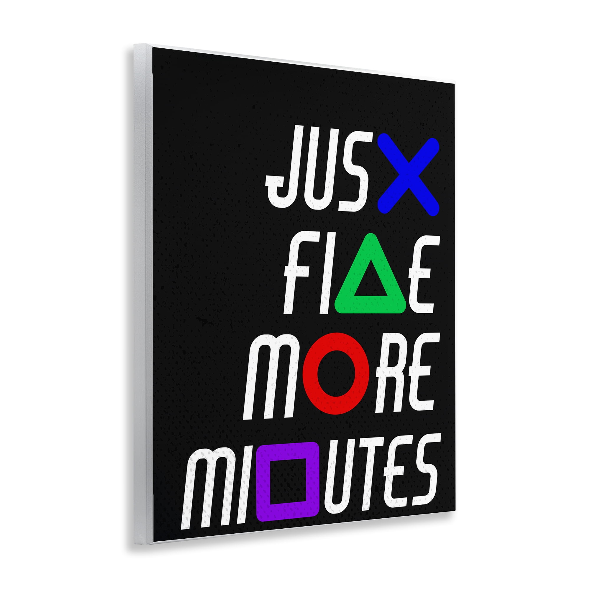 Just Five Minutes Gamer Buttons Wall Plaque Art, design by Kim Allen