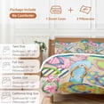 thumbnail image 6 of 3 Piece Colorful Flip Flops Duvet Cover Set Full Size, Microfiber Comforter/Quilt Cover with Corner Ties and 2 Pillowcases, Summer Blue Beach Ocean All Season Soft Bedding with Zipper Closure, 6 of 8