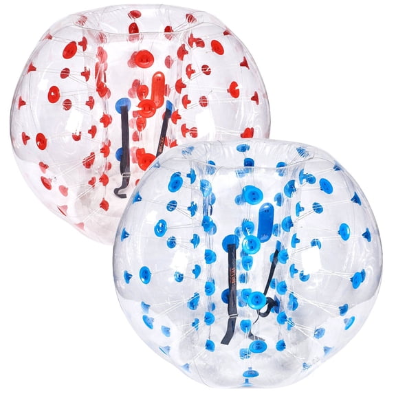 2-Pack Inflatable Bumper Balls 5FT/1.5M for Adults & Teens, 0.8mm Thick PVC Sumo Zorb Ball - Outdoor Team Games, Backyard, Park Fun (Human Hamster Bubble Soccer Ball)