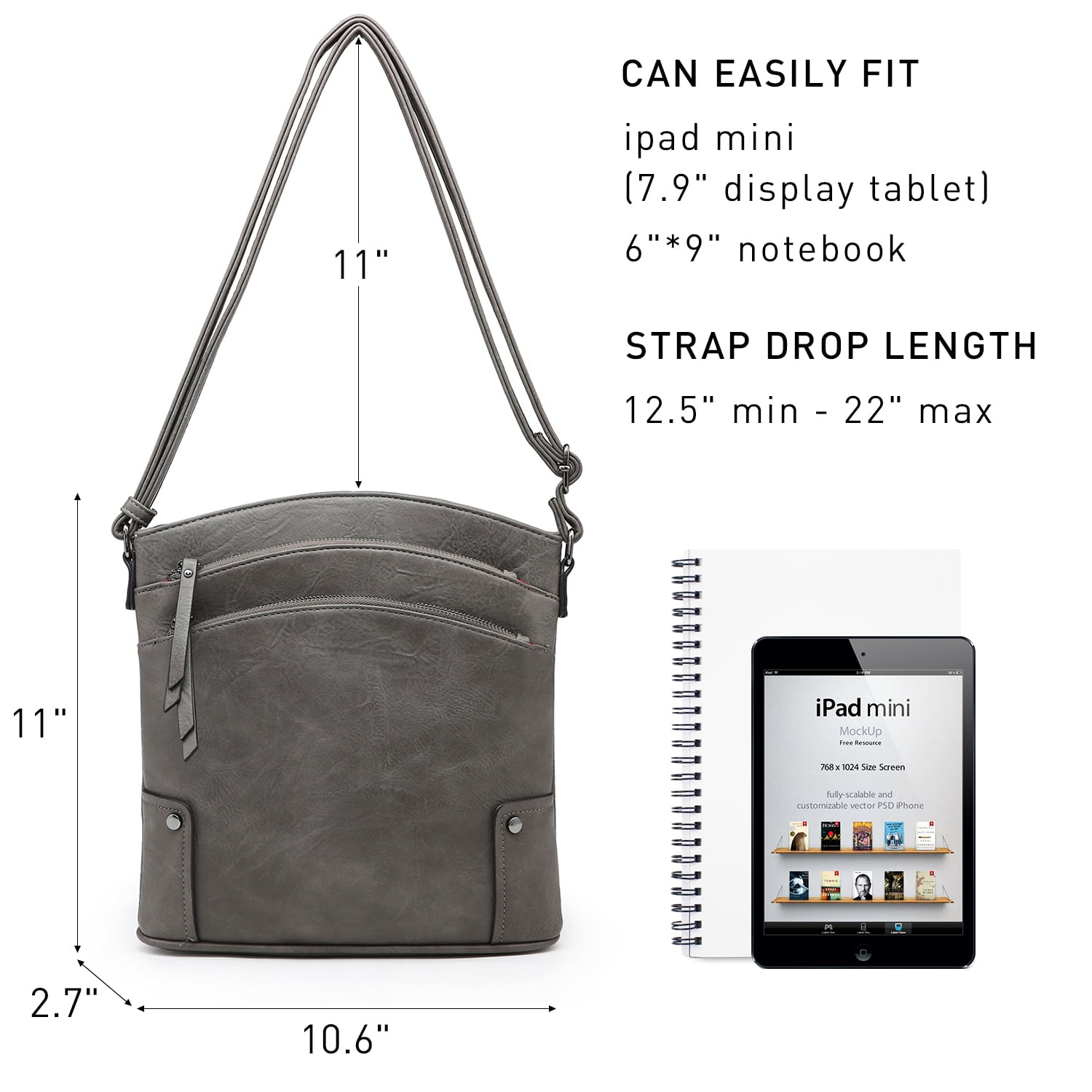 VONMAY Women's Crossbody Bags Multi-pockets Crossover Shoulder Bags