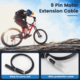 thumbnail image 4 of E-Bike Motor Extension Cable Waterproof 9 Pin 60cm Motor Extension Cable Electric Bik xc5329, 4 of 5
