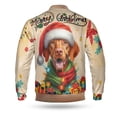 thumbnail image 2 of Merry Christmas Santa Vizsla Scarf Twinkling Lights Xmas Holiday All Over Print 3D Baseball Jacket Vizslas Dog Lover Gifts Idea Bomber Jacket Softball - 00022, 2 of 6