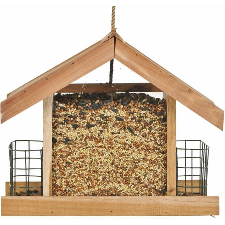 Perky-Pet Brown Cedar Deluxe Wild Bird Chalet Feeder - 5 lb Capacity