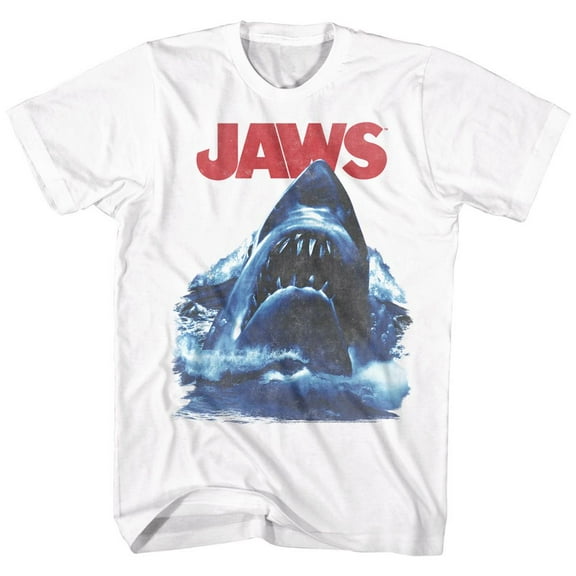 Jaws Bad Waves White Adult T-Shirt 6Xl