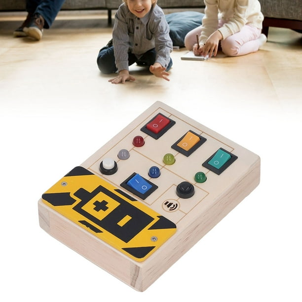 Planche d'activités pour tout-petits avec 8 lumières LED, tableau sensoriel  pour enfant de 1 an, jouets Montessori pour enfants de 1 an et plus