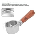 thumbnail image 2 of Coffee Portafilter, Wood Handle Portafilter Washable Stainless Steel Wooden Handle Detachable  For 2 Ear Coffee Machine, 2 of 7