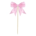 thumbnail image 7 of Bow Cupcake Toppers No DIY Required, Satin Ribbon Cake Picks for Birthday Wedding Engagement Party, Edible-Safe Dessert Decor for Muffins Cookies Ice Cream Display, 7 of 7
