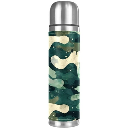 

YOYOAMOY Camouflage Pattern 500ml Stainless Steel Insulating Cup Leakproof Insulation
