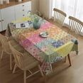thumbnail image 2 of Pioneer Flower Floral Print Pattern Rectangle Tablecloth 60"x84",Waterproof Polyester Rectangle Table Cloth, Wipeable Spillproof Polyester Tablecloth for Dining, Camping, Indoor and Outdoor, 2 of 5